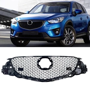 Kit de parrilla de parachoques delantero para Mazda CX5 2013-2016 2014 estilo panal negro - Imagen 1 de 8