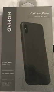 Nomad Carbon Case 6.5” Apple IPHONE XS MAX black Rugged TPU rubber Bumper New - Picture 1 of 4