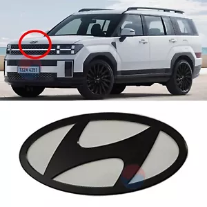 Genuine OEM Matte Black Emblem Badge 86305P6010 for Hyundai Santa Fe 23~25+ - Picture 1 of 5