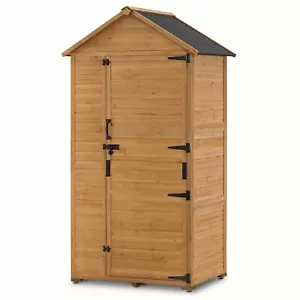Mcombo Large Outdoor Storage Shed with 3 Shelves,  Garden Storage Cabinet 1998 - Picture 1 of 6