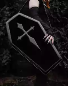 KILLSTAR COFFIN WEB / CROSS WEEKENDER OVERSIZED GOTHIC SHOULDER BAG - BLACK NEW! - Picture 1 of 8