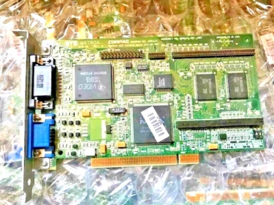 VINTAGE Matrox PCI 2 MB VGA Video Card 576-05 Rev B Compaq 243136-001 RM1-B308 - Image 1 of 3