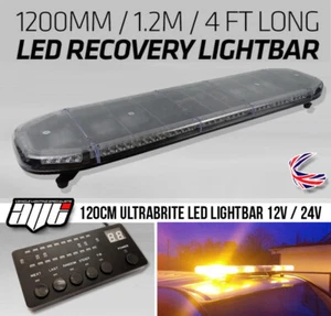 12/24v 1200mm 120cm 1.2m Ultraled LED Recovery Amber Light Bar Flashing Beacon - Picture 1 of 5