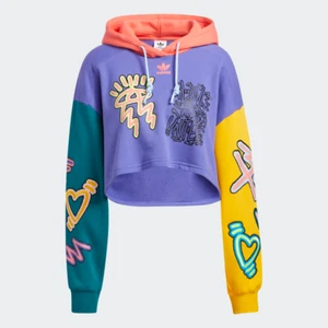 Adidas Originals Love Unites Crop hoodie Size 4 (3XS) - Picture 1 of 6