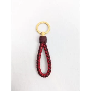 Bottega Veneta Nappa Intrecciato Keyring in Bordeaux BNWB One Size - Picture 1 of 11