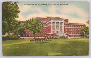 Omaha Nebraska University of Nebraska College of Medicine Vintage Linen Postcard - Picture 1 of 2