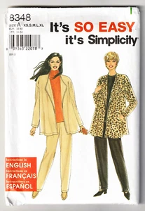 Chaqueta-pantalones sueltos Simplicity 8348 talla 6-8 10-12 14-16 18-20 22-24 patrón de costura - Imagen 1 de 2