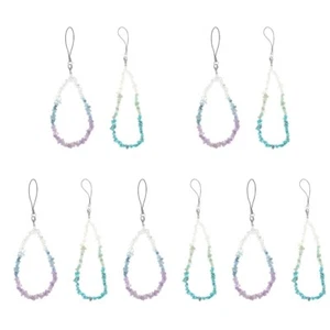 5 Pack Chain Bead Phone Strap Beaded Charm Wrist - Zdjęcie 1 z 12
