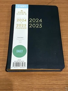 2024-2025 Planner Weekly and Monthly Planner Paper Source Leather - Picture 1 of 6