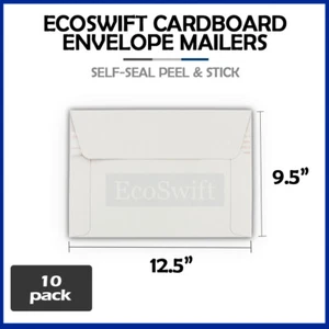 10 - 12,5" x 9,5" EcoSwift weiß Foto Schiff flache Karton Umschlag Versandtaschen - Bild 1 von 8