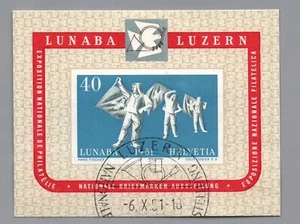 Suiza Bloque Número 14 Sellado - Imagen 1 de 2
