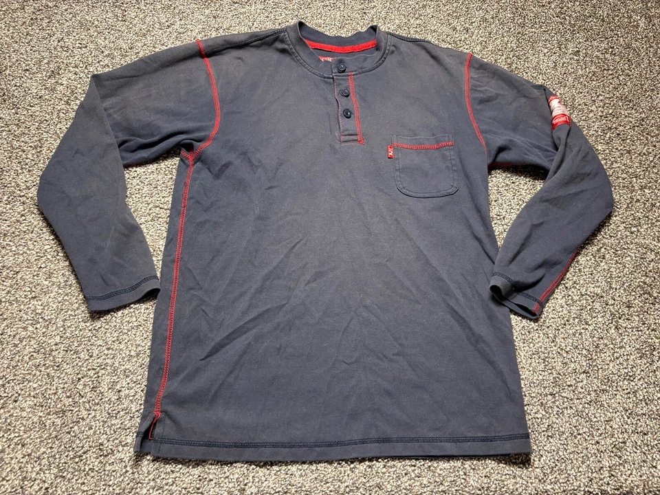 Portwest FR Shirt Men Medium BIZ Flame Safety Long Sleeve Henley L ARC 2 - Image 1 of 4