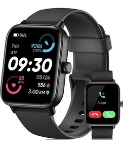 Montre Connectée avec Alexa Intégré, 1.8" DIY Cadran Fitness Hommes Femmes Bluetooth Appel - Photo 1 sur 28