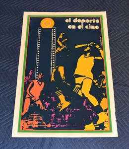 Póster original de la película serigrafía cubana 1975.Deportes en el cine.Arte del baloncesto. - Imagen 1 de 3
