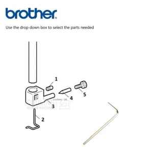 Brother XL 5000 6000 PS53 Series Sewing Machine Needle Clamp Parts - Screws etc  - Picture 1 of 17