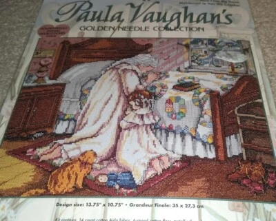 Janlynn Paula Vaughan Now I Lay Me Down Oración Punto de Cruz Kit Foto 1 de 4