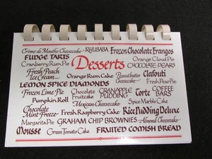 FABULOUS DESSERTS Cookbook Quick Easy Recipes Flip Card 1990 Mariam Canter RE179 - Picture 1 of 7