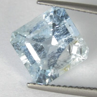 Maravillosa piedra preciosa de aguamarina natural sin calefacción de corte cuadrado de 3,00 quilates de Brasil Foto 1 de 4