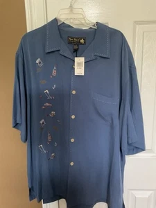 Camisa Nat Nash Manga Corta Azul Talla XL Nueva con Etiquetas Precio de venta sugerido por el fabricante 145,00 USD - Imagen 1 de 5