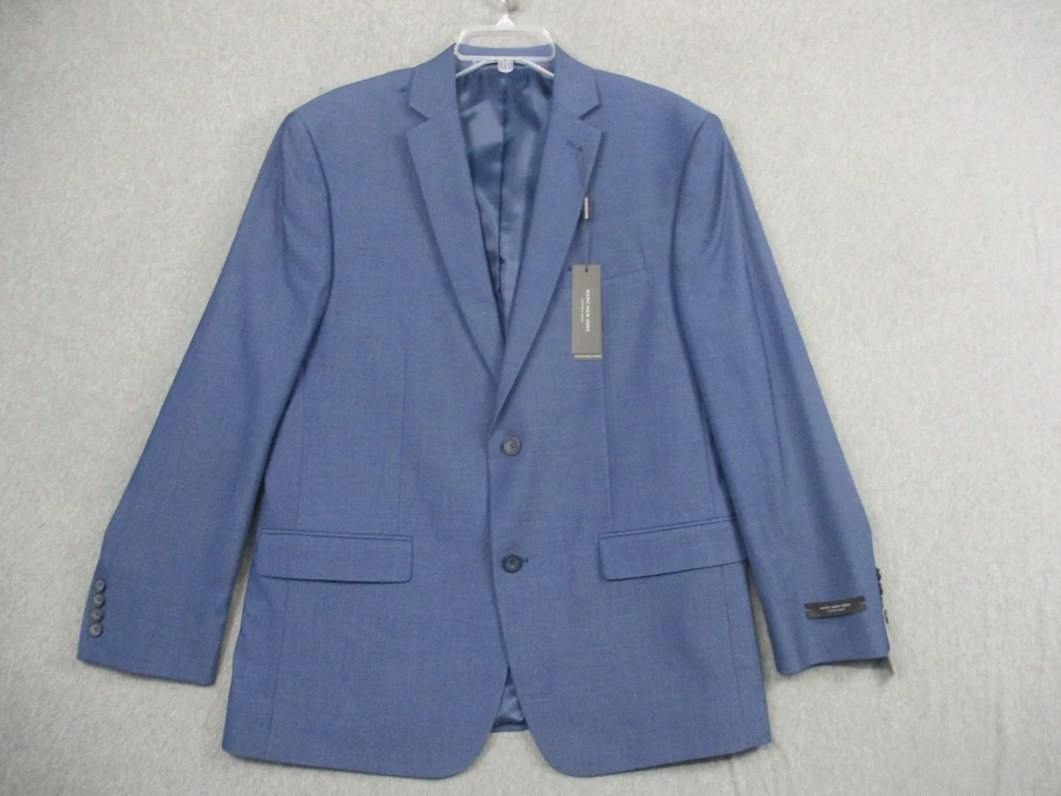 Andrew Marc Men's Classic Fit Stretch Blue Neat 2 PC Suit 44l 37 X 32