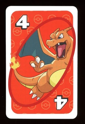 Charizard RED #4 Pokemon Mattel Original Japanese UNO Card Near Mint - Image 1 of 2