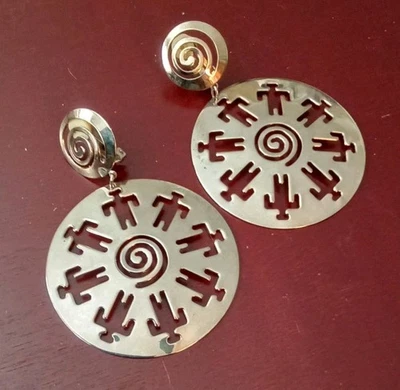 Pendientes Park Lane Zumi Clip-on 3.25" Colgantes Pulidos Tono Plateado Suroeste    Foto 1 de 4