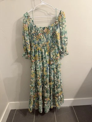 Maxi vestido para mujer Davi & Dani talla L estampado floral multicolor Foto 1 de 4