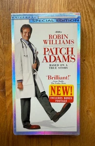 PATCH ADAMS VHS - Robin Williams SPECIAL EDITION Bonus Footage WATERMARKs - NEW! - Picture 1 of 7
