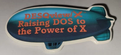 DESQview/X Raising DOS to the Power of X DESQ view Pin Badge - Image 1 of 4