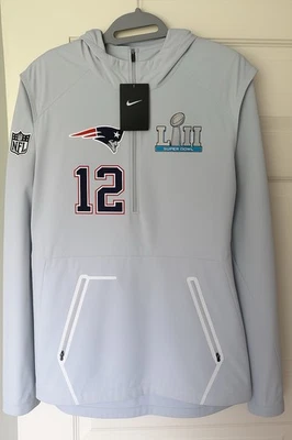 Nike New England Patriots Superbowl 52 Media Day Jacket Tom Brady #12 Size Large - Image 1 of 2