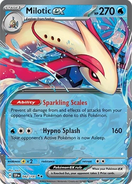 🔥Pokemon TCG Milotic ex - 042/191 - SV08: Surging Sparks (SSP) NEAR MINT🔥 - Image 1 of 1