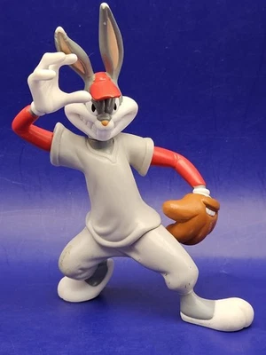 Vtg 1997 Looney Tunes BASEBALL BUGS BUNNY 5" Figure Playmates NO HUMAN Loose - Image 1 of 4