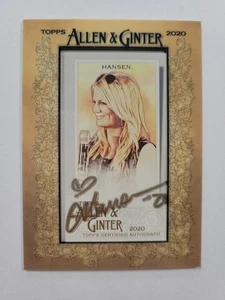 Courtney Hansen 2020 Allen and Ginter Auto Gold Ink #MA-CH Mini Framed Autograph - Bild 1 von 3
