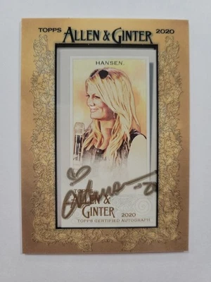Courtney Hansen 2020 Allen and Ginter Auto Gold Ink #MA-CH Mini Framed Autograph - Image 1 of 3