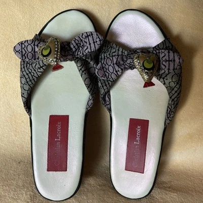 Christian Lacroix Unique Rare Platform Cloth Leather  Sandals Size Eu  36/3 Uk - Image 1 of 4