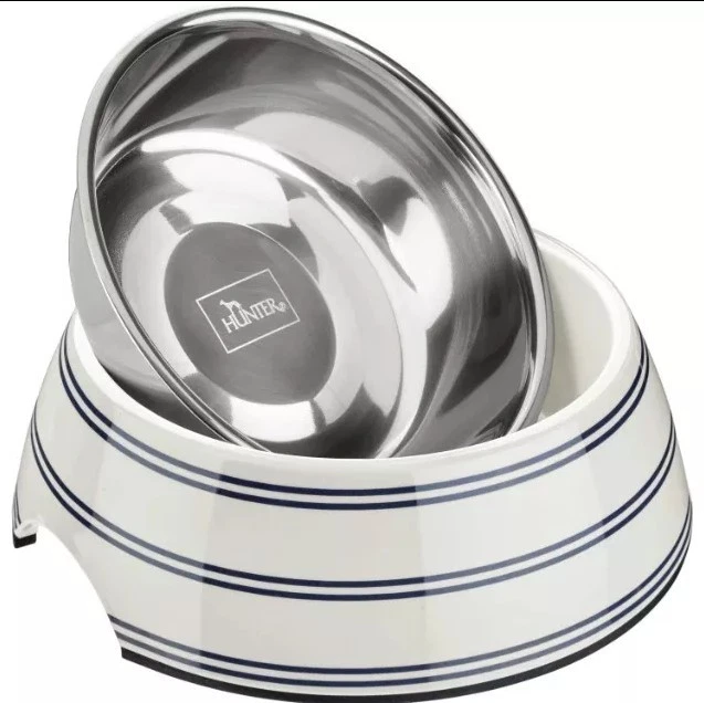 Hunter Melamin-Napf Valencia Hundenapf Wassernapf Futternapf Fressnapf blau weiß - Bild 1 von 1