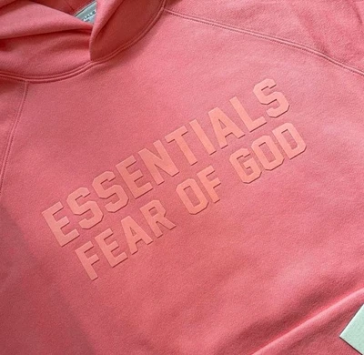 Sudadera con Capucha Fear of God Essentials Coral Nueva Con Etiquetas TALLA MEDIANA Foto 1 de 4