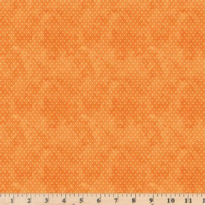 Ghoul Friends Dots Orange C16057 Teresa Kogut 100% Cotton Fabric By half yard - Picture 1 of 2