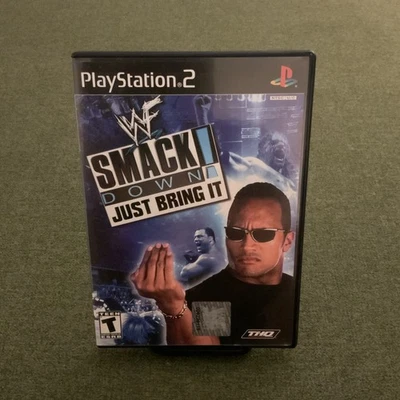 WWF Smackdown Just Bring It (Sony PlayStation 2, 2001) PS2 CIB Complete TESTED - Image 1 of 4