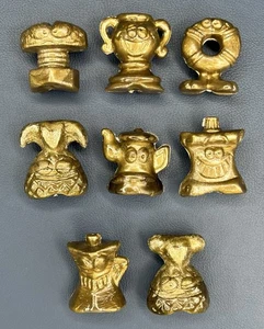 Lote de 8 Figuras GoGo’s Crazy Bones 1996 Metales Dorados - Serie Things De Colección - Imagen 1 de 1