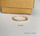 NEW 14K Solid Yellow Gold Toe Ring, Solid Gold  Adjustable Toe Ring