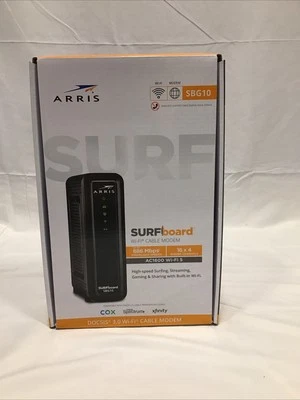 ARRIS SURFboard SBG10, DOCSIS 3.0 16 x 4 Gigabit Cable Modem & AC1600 - Image 1 of 4