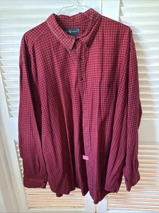 Camisa Ralph Lauren Blue Tag 4XLT roja azul botón delantero manga larga para hombre - Imagen 1 de 2