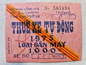 South Vietnam Motorcycle Permit, Issued 1975 - Picture 1 of 2