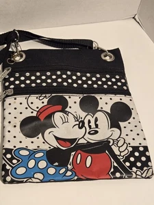 Disney Parks Mickey und Minnie Mouse Umhängetasche Reißverschluss - Bild 1 von 8