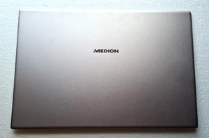 Medion Akoya E15407 E15408 LCD Screen Top Rear Back Lid Cover And Hinges SILVER - Picture 1 of 2