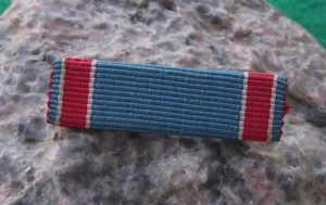 Antik Militär rot Streifen blau Felddienst Band Bar Medaille Streifen Auszeichnung - Bild 1 von 2