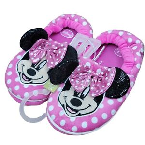 Disney Cute Little Minnie Mouse Rosa spotted Zapatillas Nuevo Con Etiquetas