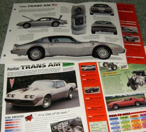Pontiac Trans Am 1979 décimo aniversario información de especificaciones folleto Firebird plateado T/A TA - Imagen 1 de 1