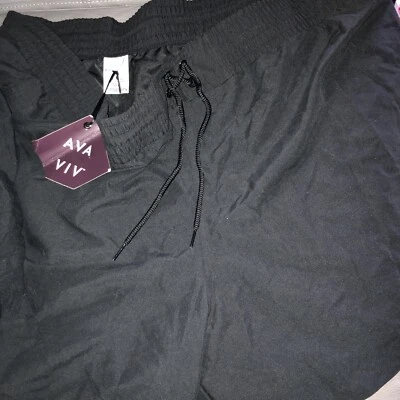 Nuevo pantalón/pantalones cortos de traje de baño Ava & Viv negro, 24W/26W para mujer Foto 1 de 4
